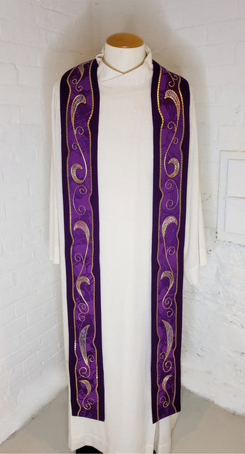 bramante Purple Art Nouveau Sample Stole
