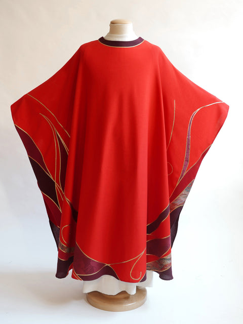 bramante Red Flame Chasuble