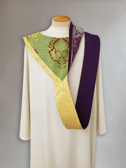 Bramante Reversible Gold & Purple Sample Scapular