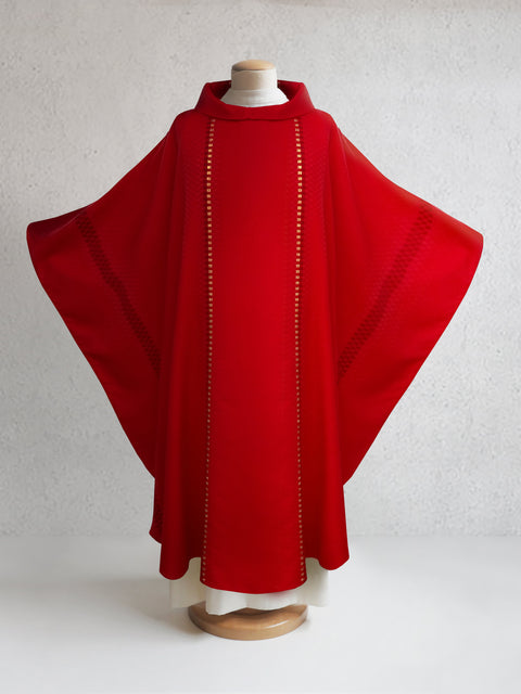 bramante Salerno Woven Red Sample Chasuble