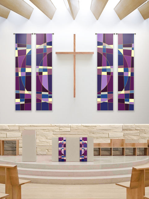 bramante Stained Glass Advent Banners