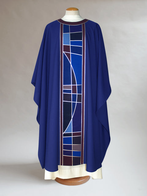 bramante Stained Glass Advent Chasuble