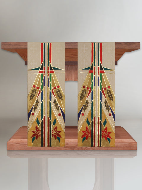 bramante Stained Glass Christmas Altar Scarves