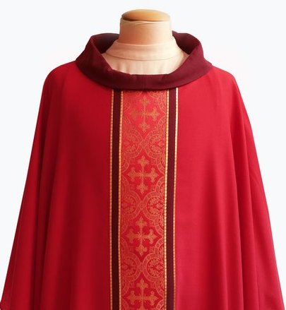 Bramante The Classic Red Brocade Chasuble