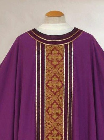 Bramante Three Brocade Purple Chasuble