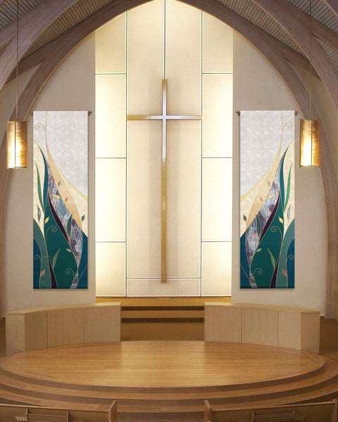 bramante Two Printed Foliage Sample Banners