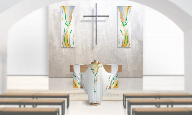 Bramante Water & Foliage Altar Scarves