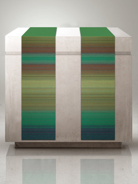 Bramante Woven Green Altar Scarves