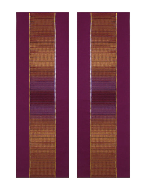 Bramante Woven Purple Central Band Altar Scarves