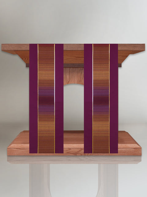 bramante Woven Purple Central Band Altar Scarves