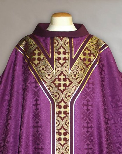 Bramante Y-Yoke Chasuble For Lent Or Advent