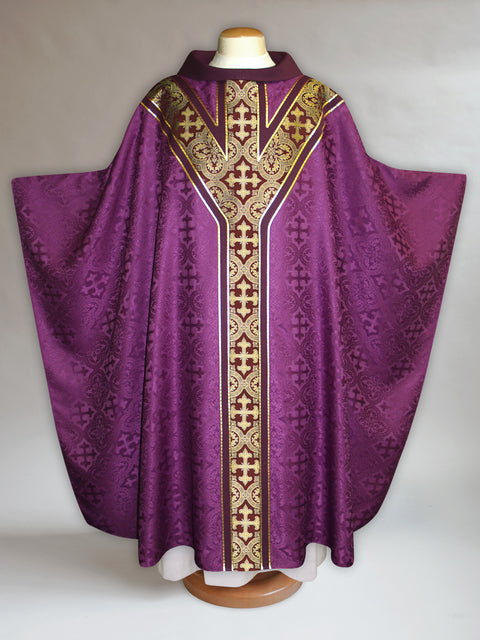 bramante Y-Yoke Chasuble for Lent or Advent