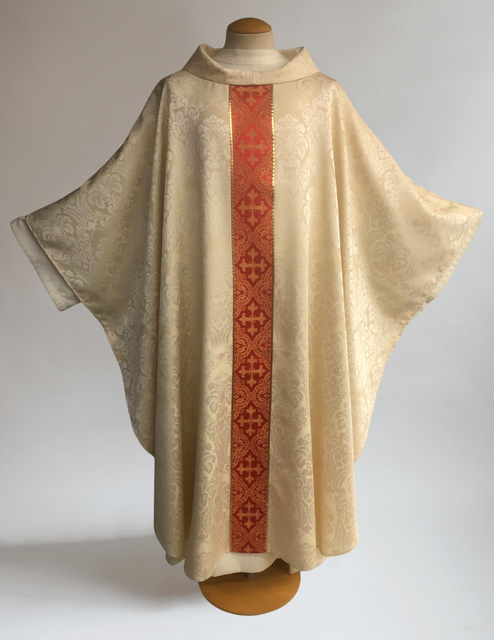 bramante Classic Francis Sample Red Brocade Chasuble