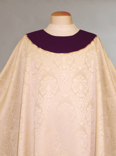 Bramante Eggplant Purple Round Yoke Sample Chasuble