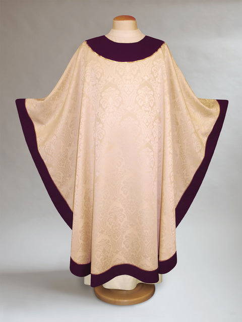 bramante Eggplant Purple Round Yoke Sample Chasuble