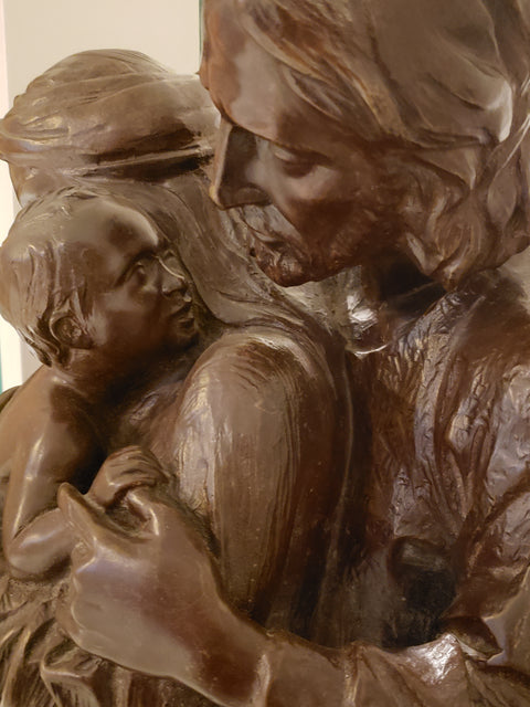 Bramante Intimate Holy Family Sample Bronze Sculpture