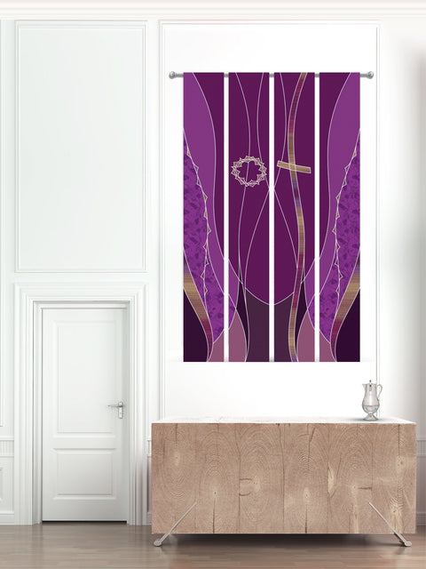 Bramante Lent Cross & Crown Of Thorns Printed Banners