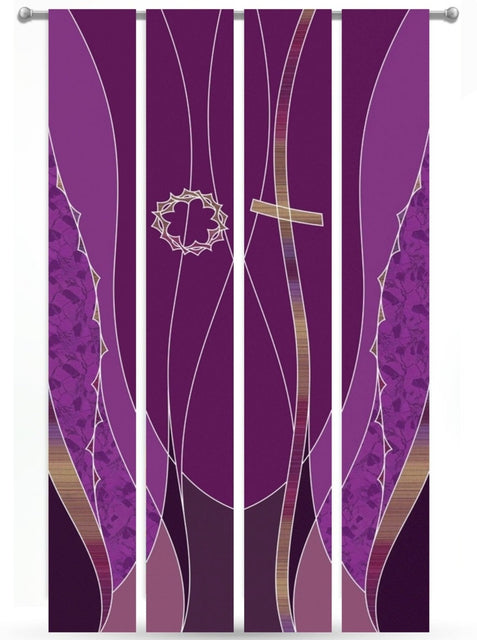 Bramante Lent Cross & Crown Of Thorns Printed Banners