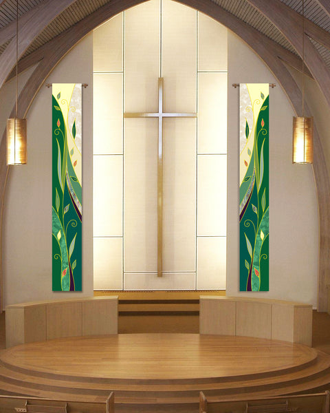 bramante Ordinary Time Foliage Printed Sample Banners