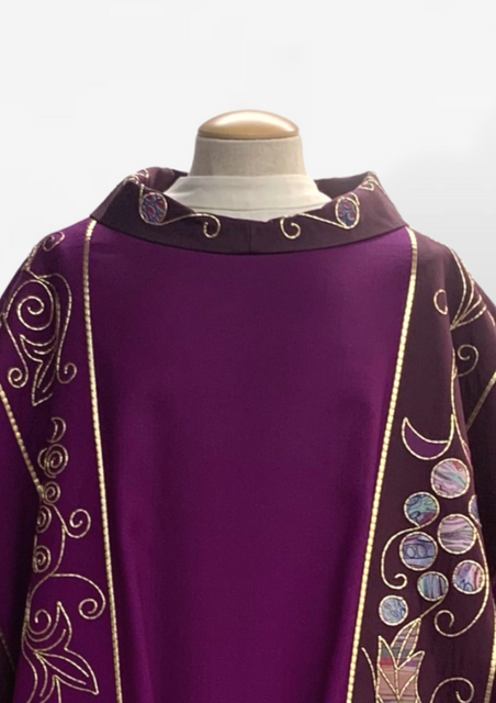 Bramante Purple Festive Eucharistic Sample Chasuble
