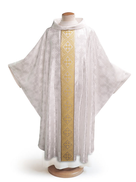 bramante Sample Francis Classic Lucia White & Brocade Gold Chasuble
