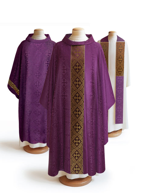 bramante The Francis Classic Cross Purple & Brocade Burgundy Collection