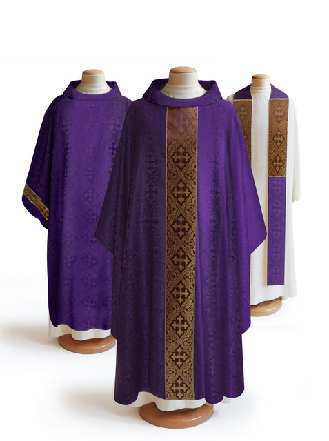 bramante The Francis Classic Cross Sarum Blue & Brocade Burgundy Collection