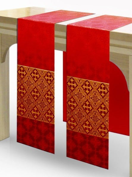 Bramante The Francis Classic Lucia Red & Brocade Red Altar Scarves