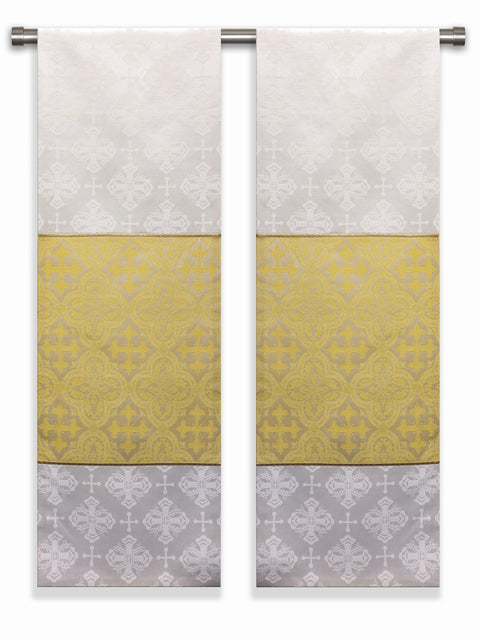 Bramante The Francis Classic Lucia White & Brocade Gold Altar Scarves