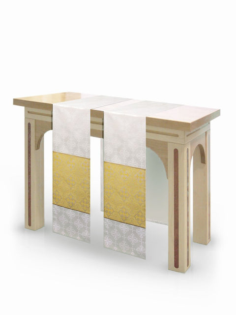 bramante The Francis Classic Lucia White & Brocade Gold Altar Scarves