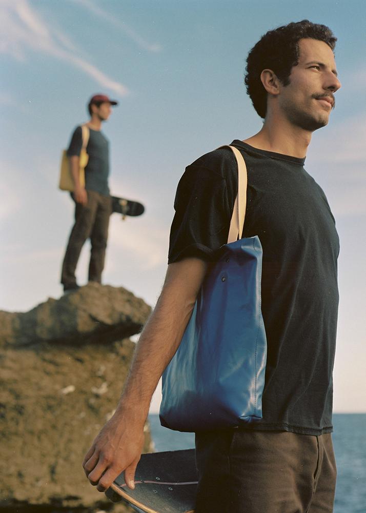 Branco Lisboa Tote Blue Leather