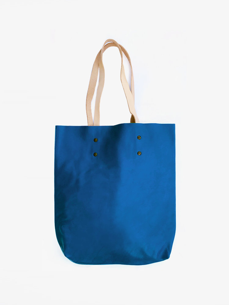branco Lisboa Tote Blue Leather