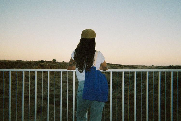 Branco Lisboa Tote Blue Suede