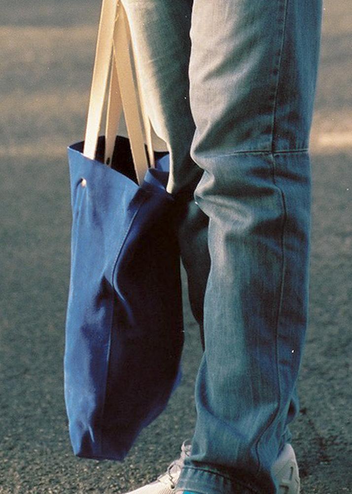Branco Lisboa Tote Blue Suede