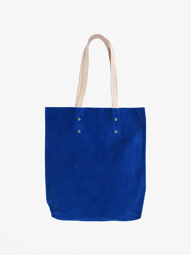 branco Lisboa Tote Blue Suede
