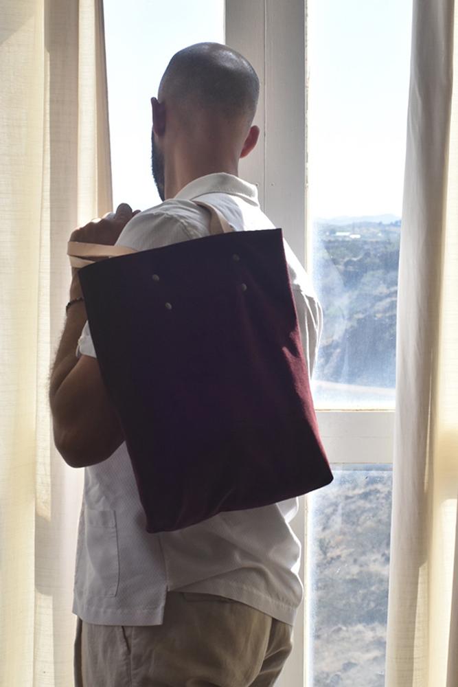 Branco Lisboa Tote Burgundy Suede