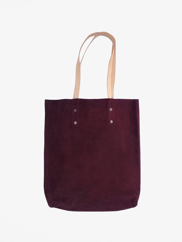branco Lisboa Tote Burgundy Suede