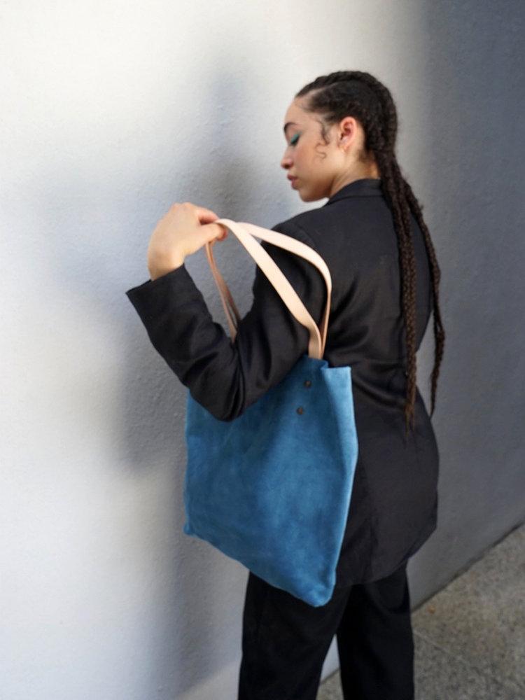 Branco Lisboa Tote Indigo Suede