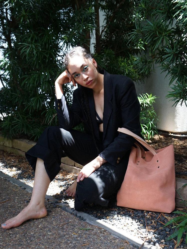 Branco Lisboa Tote Peach Suede