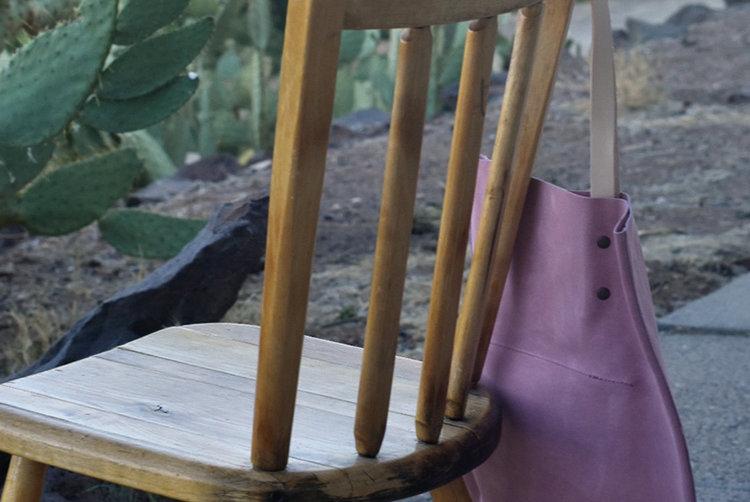 Branco Lisboa Tote Pink Suede