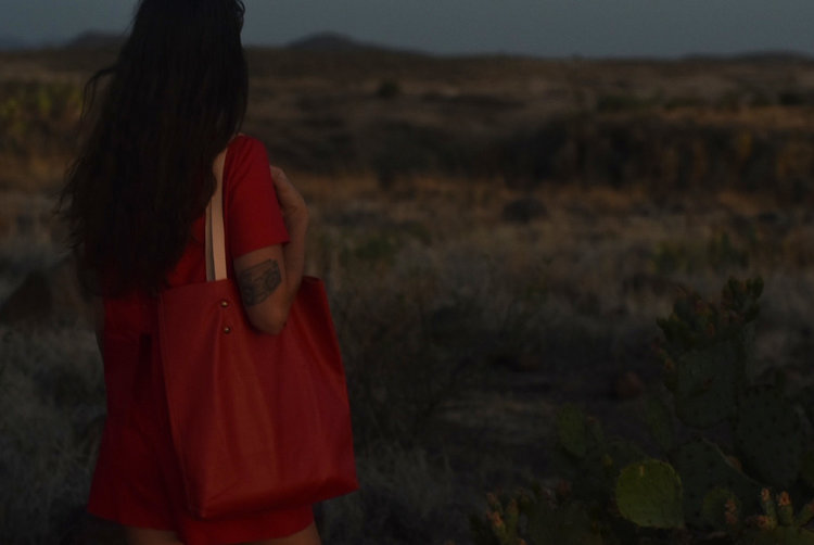 Branco Lisboa Tote Red Leather