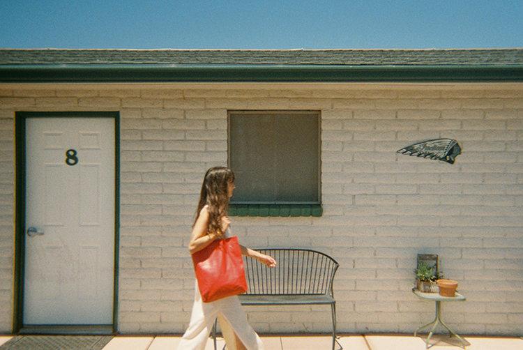Branco Lisboa Tote Red Leather