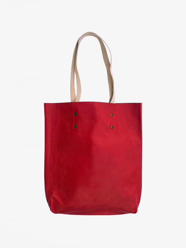 branco Lisboa Tote Red Leather