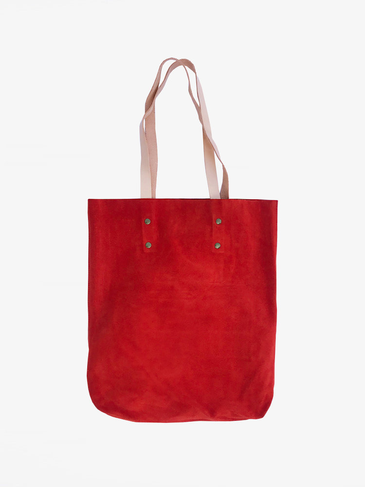branco Lisboa Tote Red Suede
