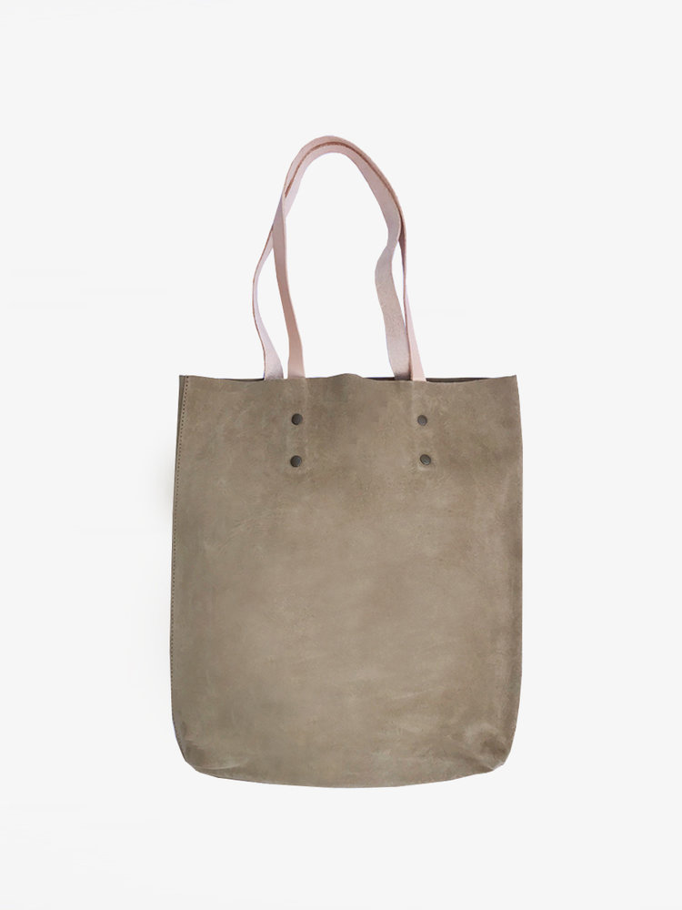 branco Lisboa Tote Taupe Suede