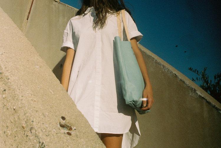 Branco Lisboa Tote Turquoise Leather