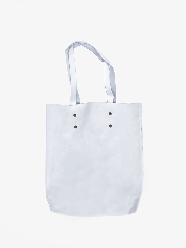 branco Lisboa Tote White Suede