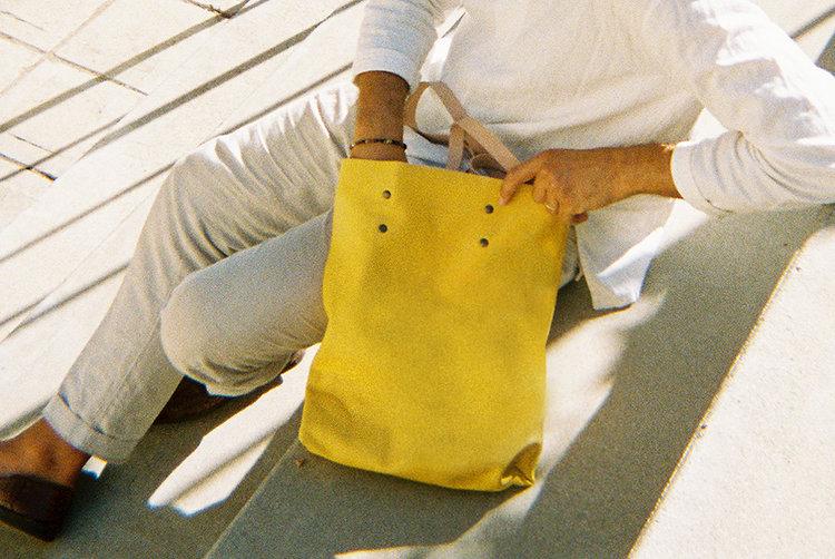 Branco Lisboa Tote Yellow Suede