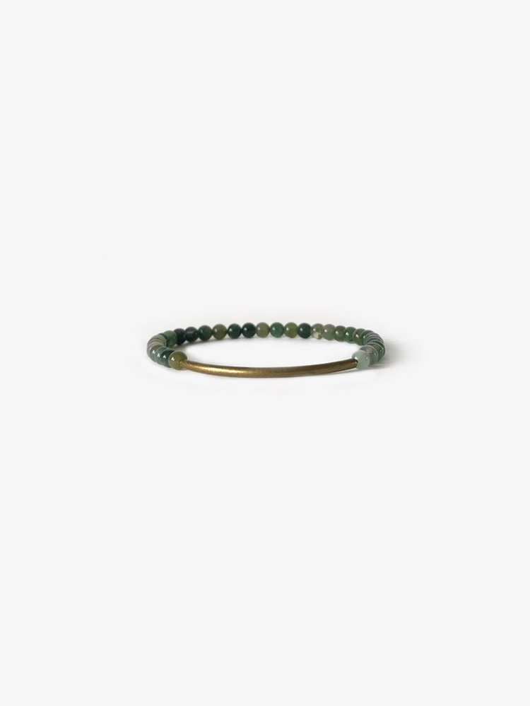 Branco Tubular Green Agate