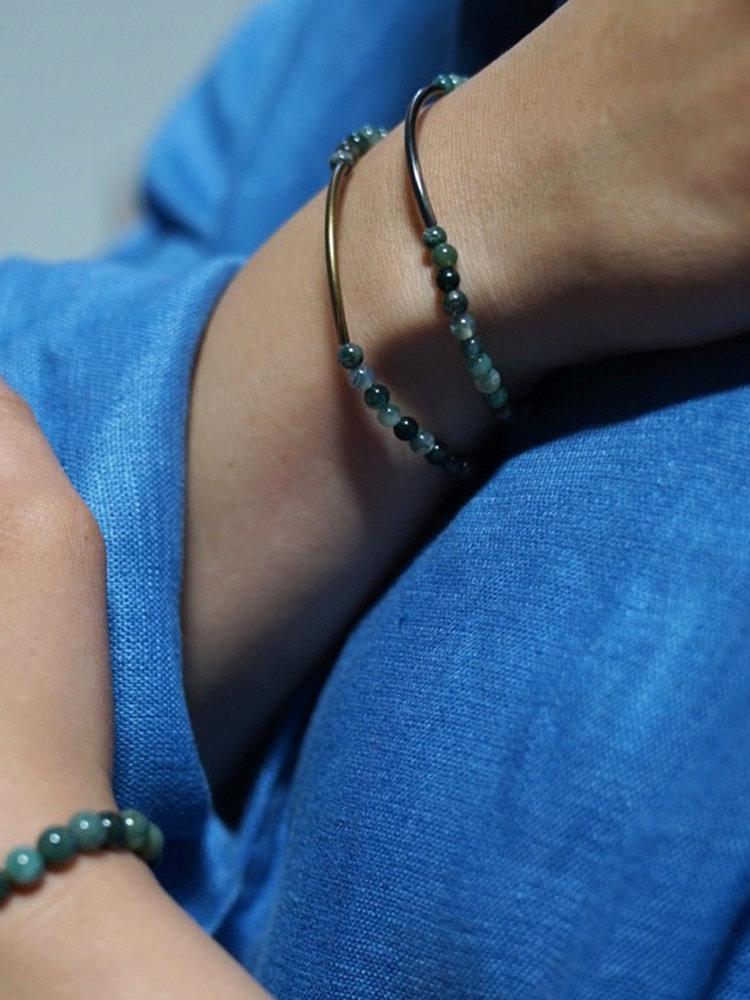 branco Tubular Green Agate